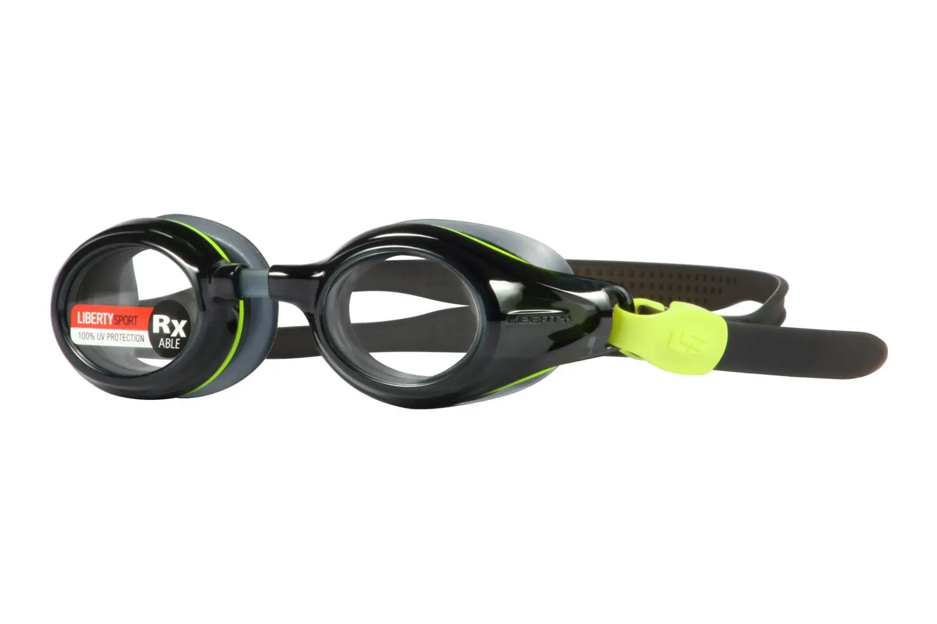[NAT-OVL-NGR-40] Goggle de Natación Graduable Ajustable | Liberty Sport Frogeye Smoke Crystal (Negro)